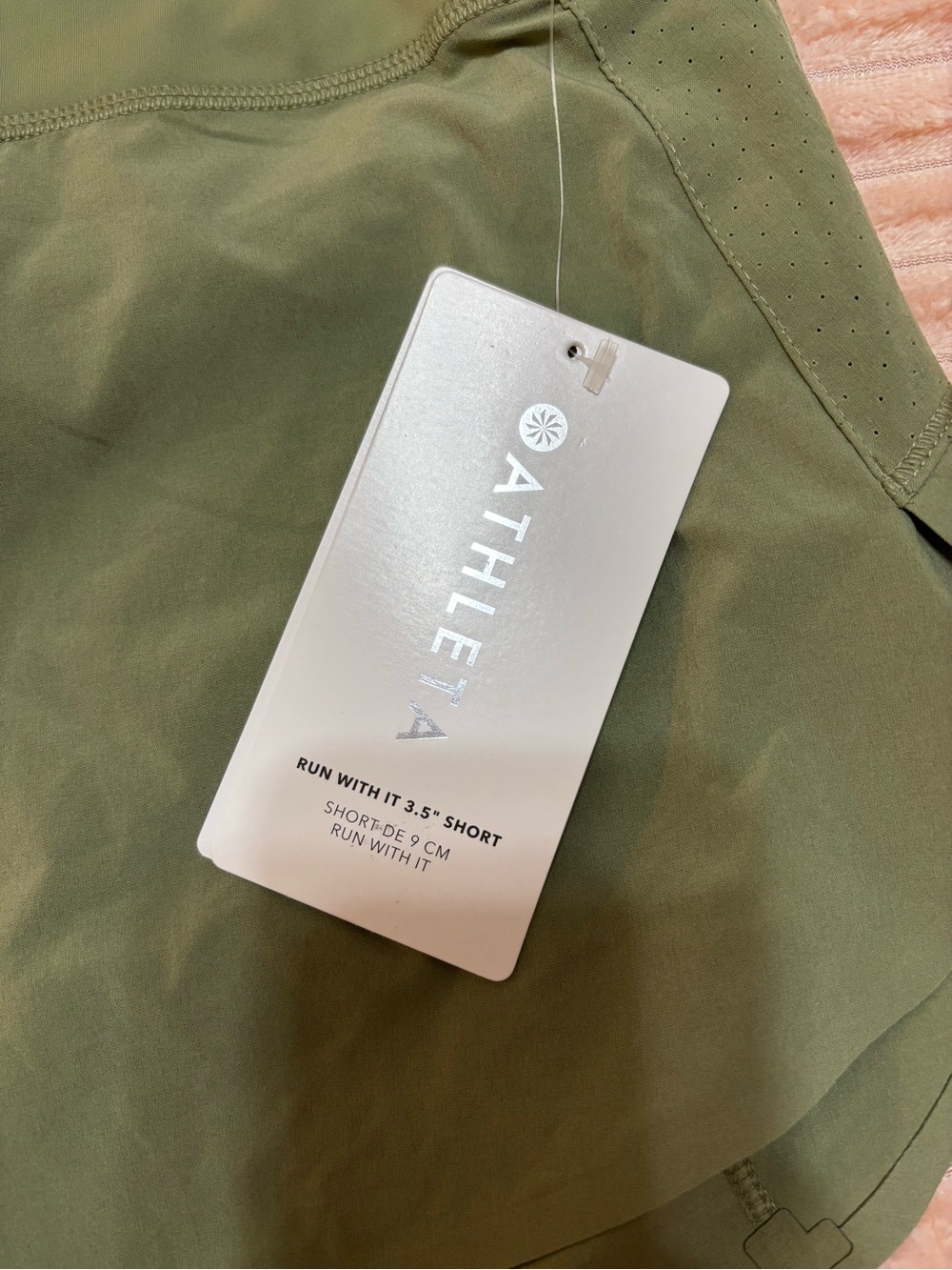 NWT Athleta Women’s Olive Green Performance Shorts - Picture 3 of 4